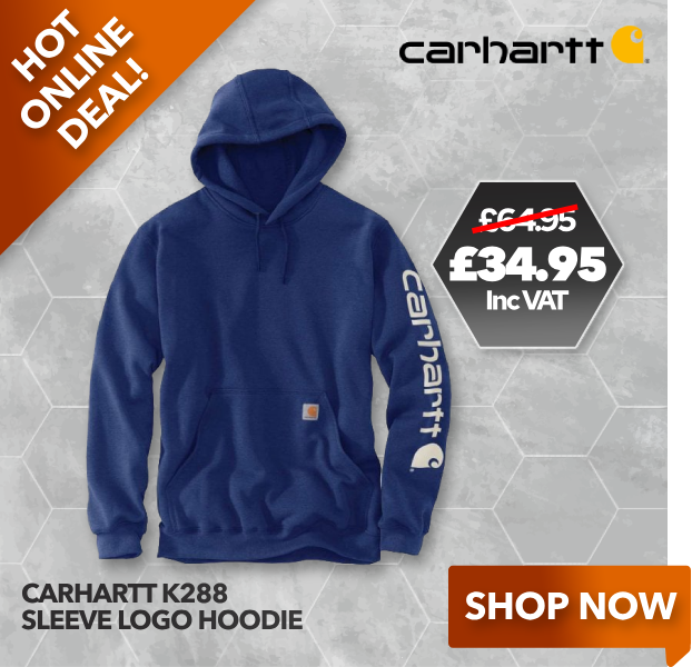 Carhartt K288 Sleeve Logo Hooded Sweatshirt HOT ONLINE DEAL!